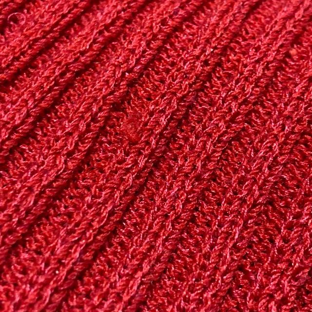 snc サイトウトヨコ 斉藤都世子 ニット・セーター 黒 赤 フリンジ バラ  