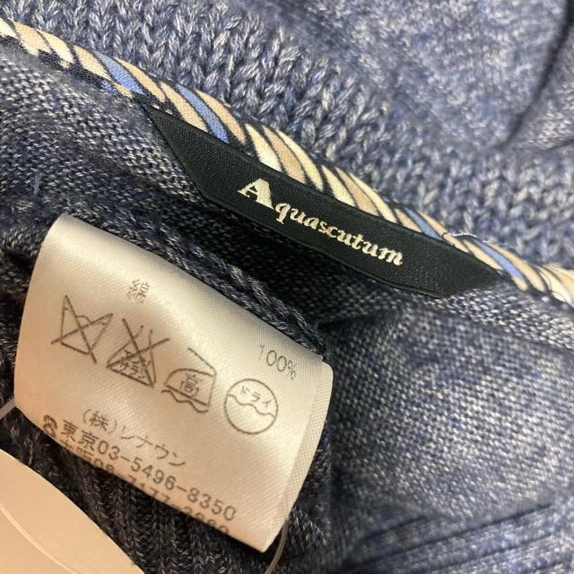 【90s~】Aquascutum ウール カーディガン Aquascutum #anc アクアスキュータム カーディガン 8 紺 ニット