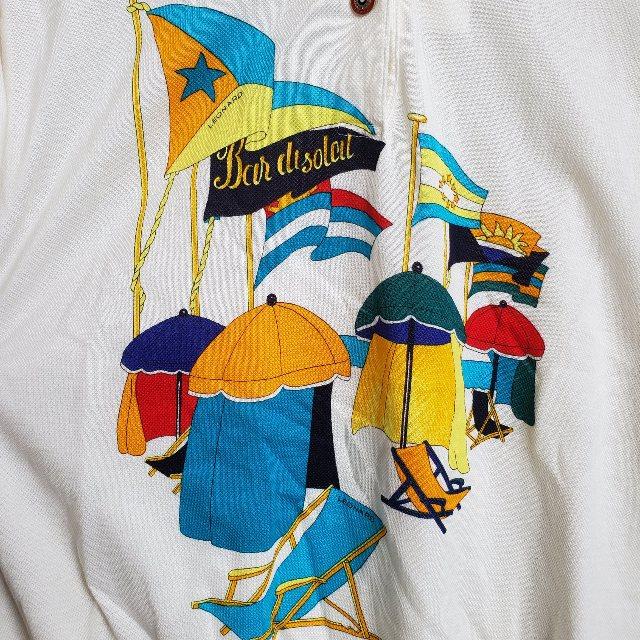 レオナールスポーツホワイト ポロシャツ レディース レオナール スポーツ ロゴ長袖ポロシャツ ゴルフウェア ホワイト