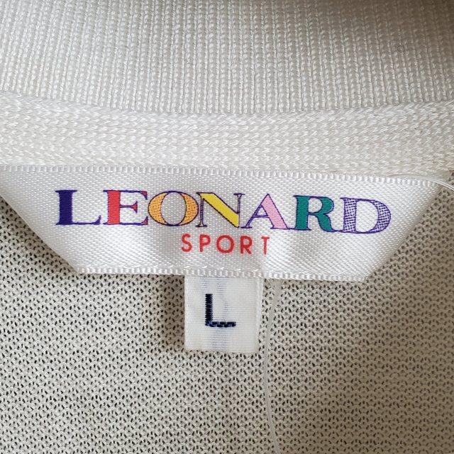 レオナールスポーツホワイト ポロシャツ レディース LEONARD #spc レオナールスポーツ SPORT ポロシャツ L 白 柄
