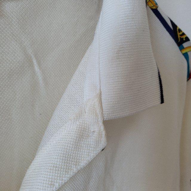 レオナールスポーツホワイト ポロシャツ レディース レオナール スポーツ ロゴ長袖ポロシャツ ゴルフウェア ホワイト