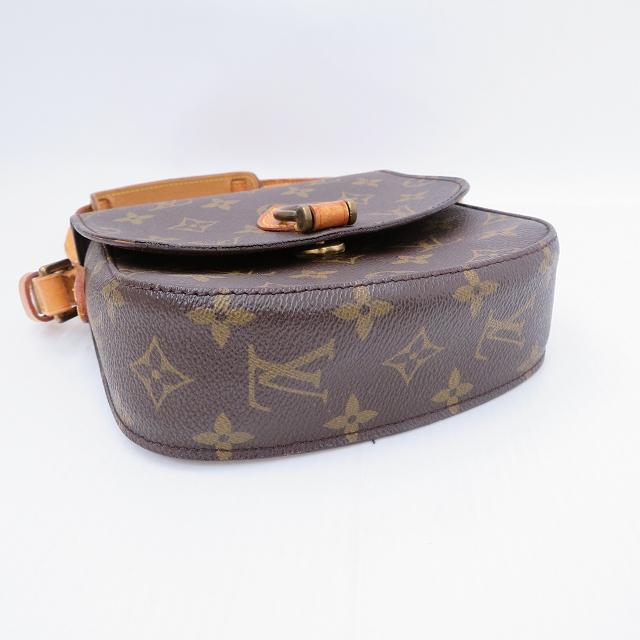 ルイヴィトン サンクルーモノグラム ショルダーバッグ レザーPVC 茶