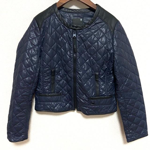 wnc ジースターロウ G-STAR RAW ジャケット XS 紺 黒 キルティング
