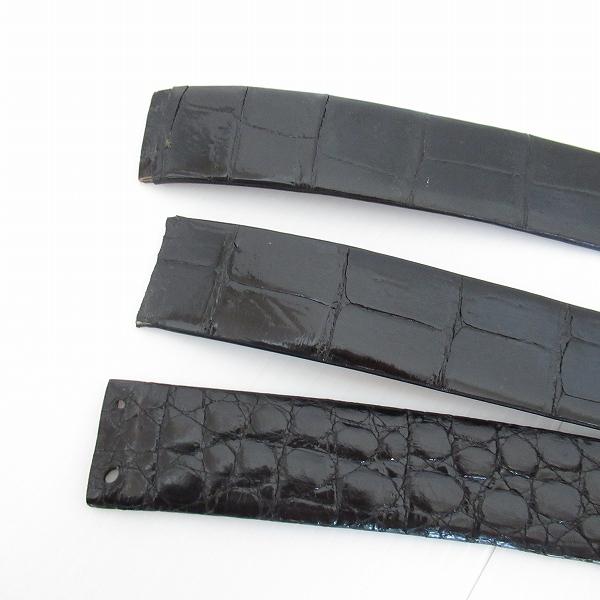 anzb クロコダイル 替えベルト 黒 3本セット まとめ 小物 メンズ