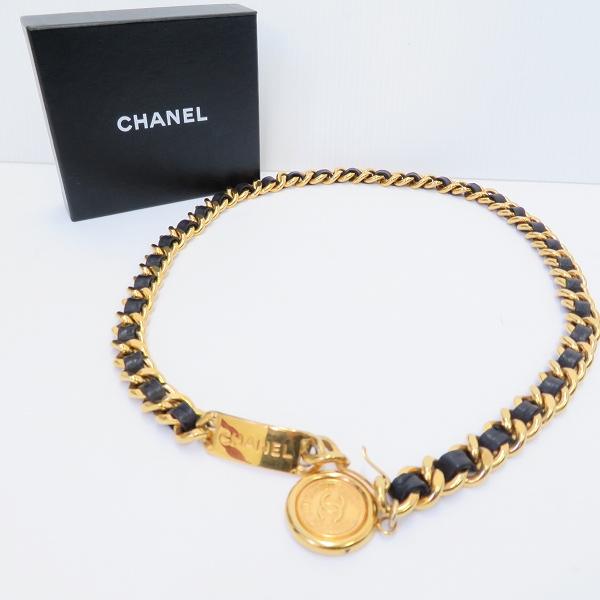 CHANEL #apzb シャネル ベルト チェーンベルト ゴールド 黒 CHANEL #apzb シャネル ベルト チェーンベルト ゴールド 黒