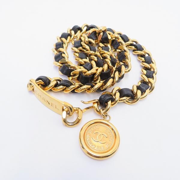 CHANEL #apzb シャネル ベルト チェーンベルト ゴールド 黒 CHANEL #apzb シャネル ベルト チェーンベルト ゴールド 黒