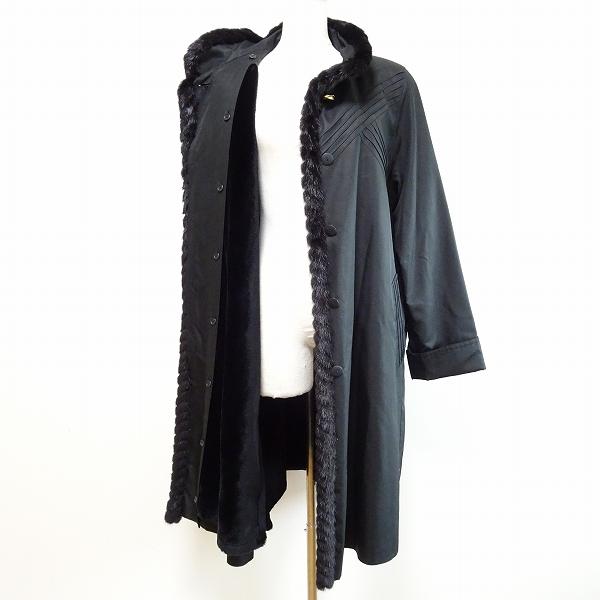REGENCE #wnc レジァンス コート 38 黒 シルク ミンクファー REGENCE #wnc レジァンス コート 38 黒 シルク ミンクファー