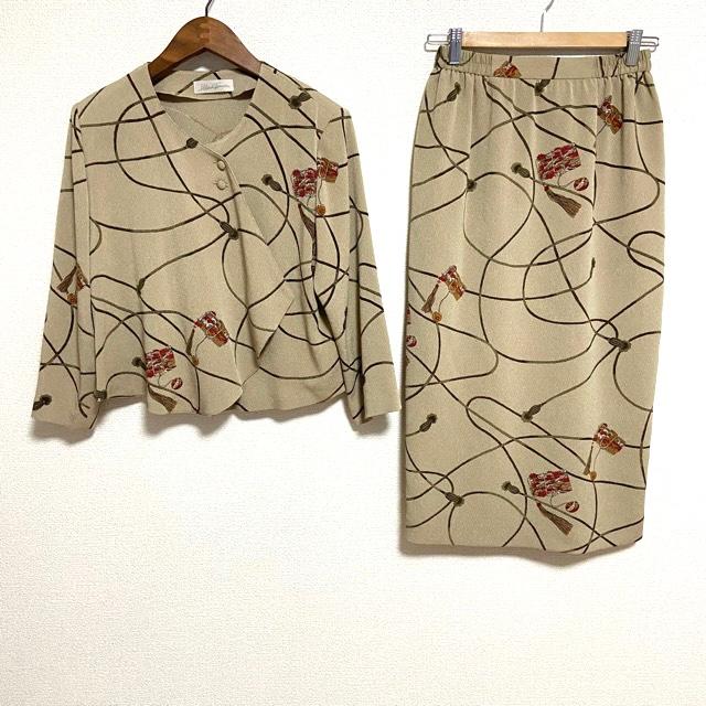 apc 詩仙堂 ヒトシタムラ セットアップ ツーピース ベージュ ちりめん