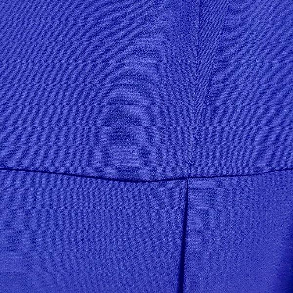 ESCADA #anc エスカーダ ワンピース 42 青 大きいサイズ 切替 異素材 