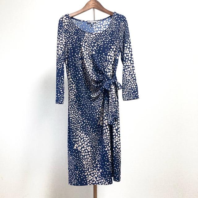 LAURA ASHLEY #anc ローラアシュレイ LAURAASHLEY ワンピース 7 紺 