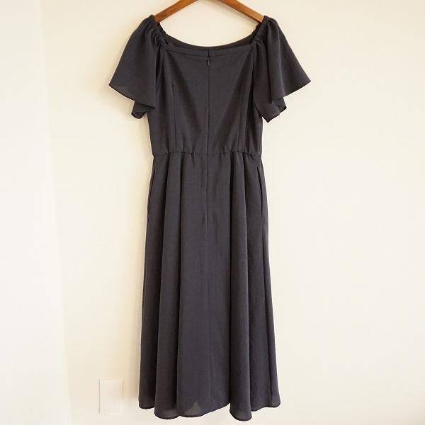 銀座マギー #snc ギンザマギー ワンピース 紺 ロング フリル 無地  