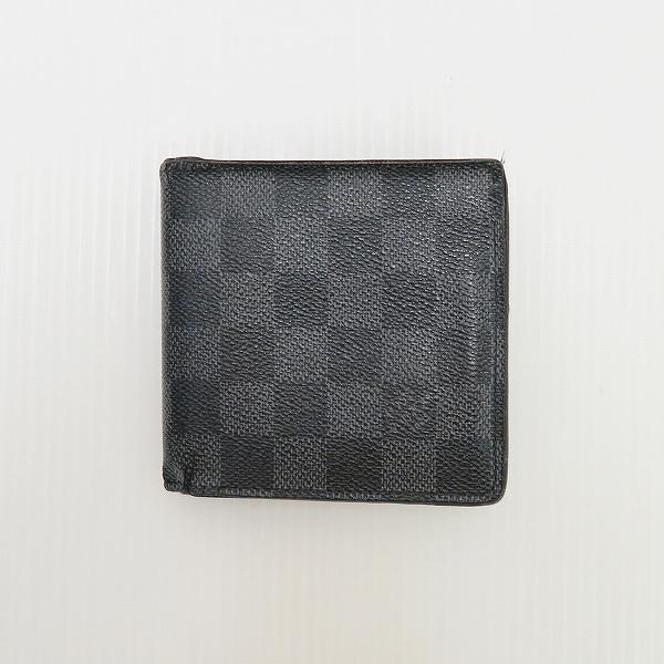 apzw ルイヴィトン LOUISVUITTON 二つ折り財布 ダミエグラフィット 