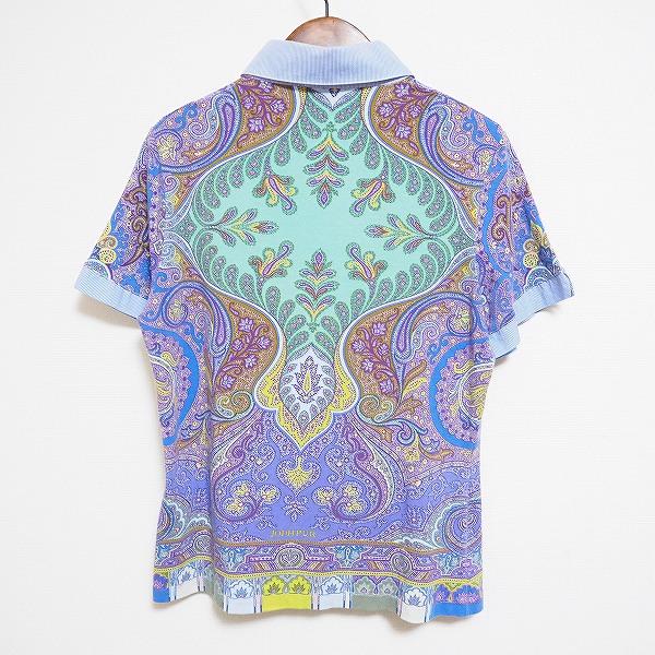 ETRO #snc エトロ ポロシャツ 46 紫系 半袖 ペイズリー柄 ETRO #snc エトロ ポロシャツ 46 紫系 半袖 ペイズリー柄