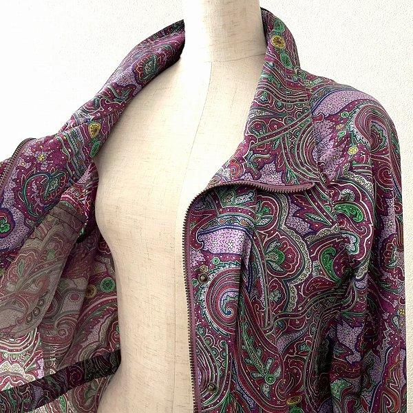 anc エトロ ETRO ブルゾン ジャンパー 3 紫系 マルチ ペイズリー柄