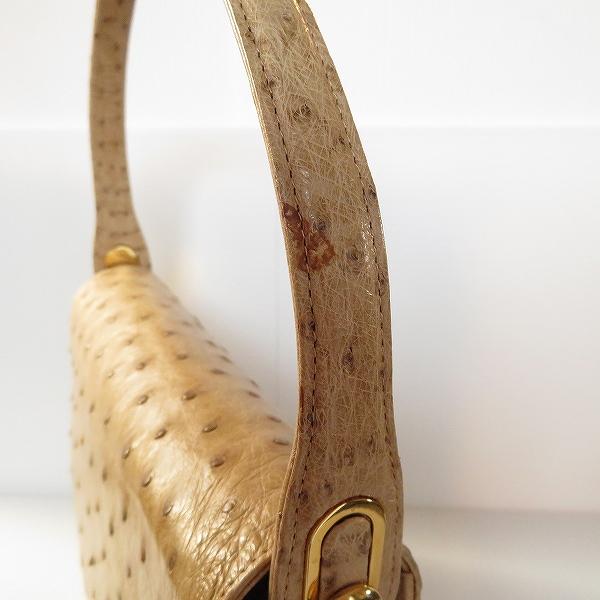 COMTESSE（コンテス） #anb ハンドバッグ オーストリッチ ベージュ