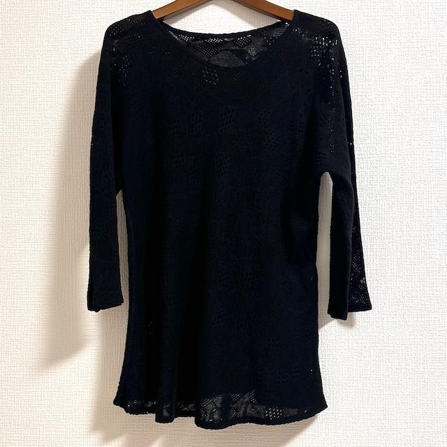 美品ヨーガンレール麻コットン ハイネック カットソー チュニックM