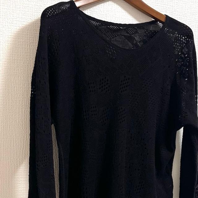 美品ヨーガンレール麻コットン ハイネック カットソー チュニックM