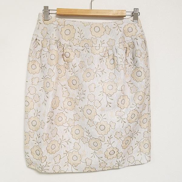 49 AV.junko shimada #anc ジュンコシマダ スカート 38 ベージュ系 花