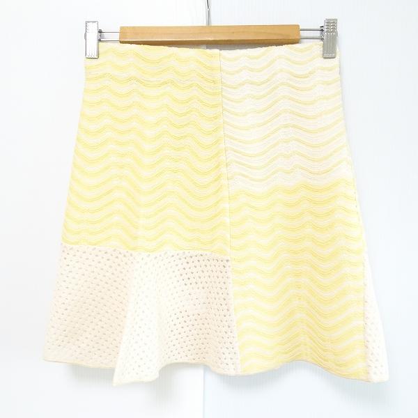 MISSONI #anc ミッソーニ スカート 38 黄 ニット カットワーク ミニ  