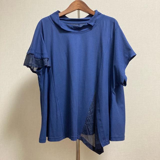 snc ジウセンソユニコ 慈雨 Sensounico カットソー チュニック 40 紺 