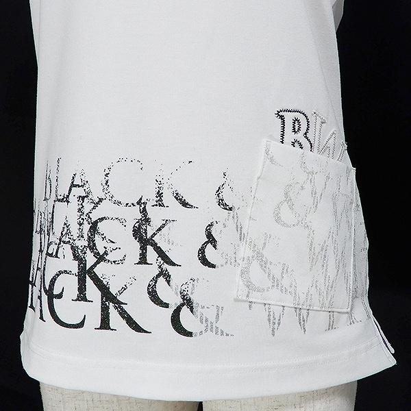 47570 Black&White ポロシャツ　白　Ｌ 47570 Black&White ポロシャツ 白 L 47570 Black&White ポロシャツ 白