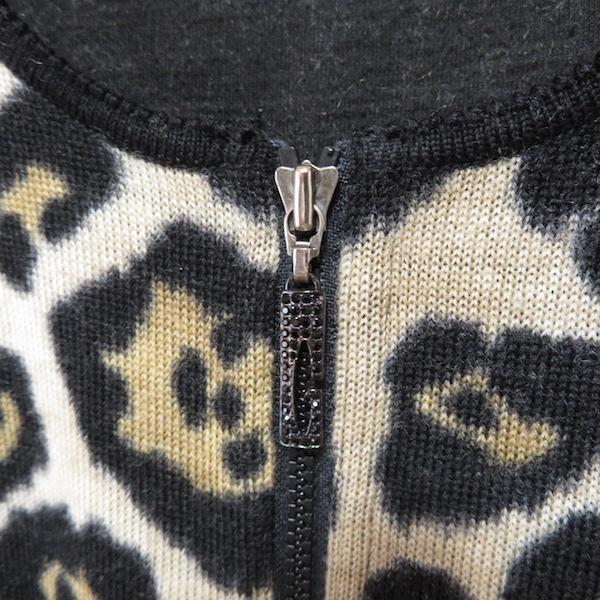 伊太利屋 #wnc GKITALIYA カーディガン 7 ベージュ 黒 ジップアップ 