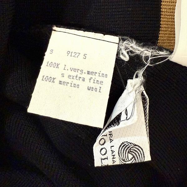 wnc フェンディ FENDI ワンピース 42 黒 茶 キャメル色 ニット Vネック