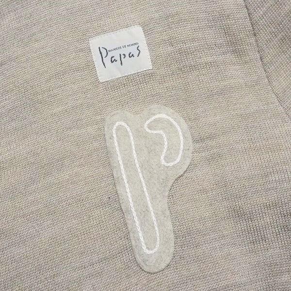 PAPAS（パパス） #wpc カーディガン 46 ベーシュ系 ニット ワッペン