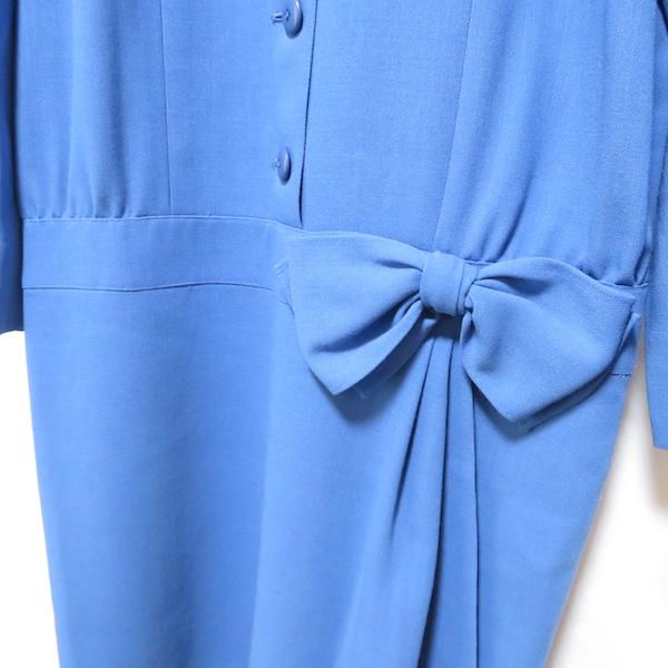 asc ミスアシダ missashida ワンピース 9 青系 ラップ風 リボン  