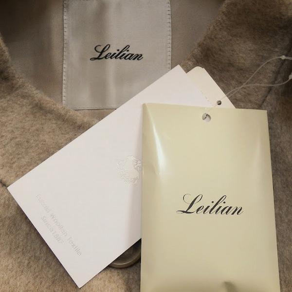 wnc レリアン Leilian コート 11 ベージュ系 ハイネック カシミヤ タグ