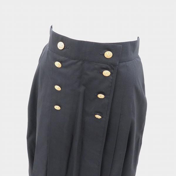 apc シャネル CHANEL ラップスカート 巻きスカート 36 黒 ヴィンテージ  