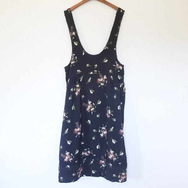 INGEBORG #anc インゲボルグ ワンピース ジャンパースカート 黒 花柄 