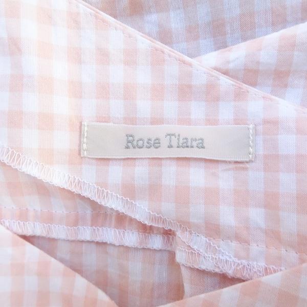 Rose Tiara #anc ローズティアラ チュニック 42 ピンク 白 チェック 七 