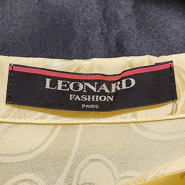 LEONARD レオナール 花柄シアー　Lサイズ ベージュ系 日本製 上品 LEONARD（レオナール） #anc シャツ ブラウス 9 黄色 シルク 花柄 総柄