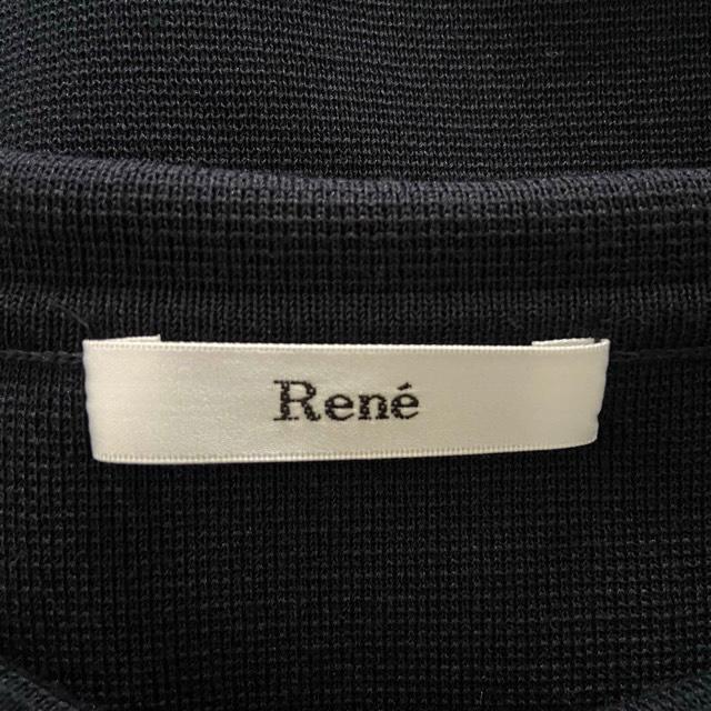 Rene #snc ルネ ワンピース 34 紺 6832160 ジップアップ パール Rene #snc ルネ ワンピース 34 紺 6832160 ジップアップ パール