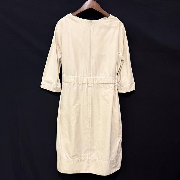 #anc エスマックスマーラ S Maxmara ワンピース 40 ベージュ系 七分袖 リボン バックジップ レディース [787455] |  | 01