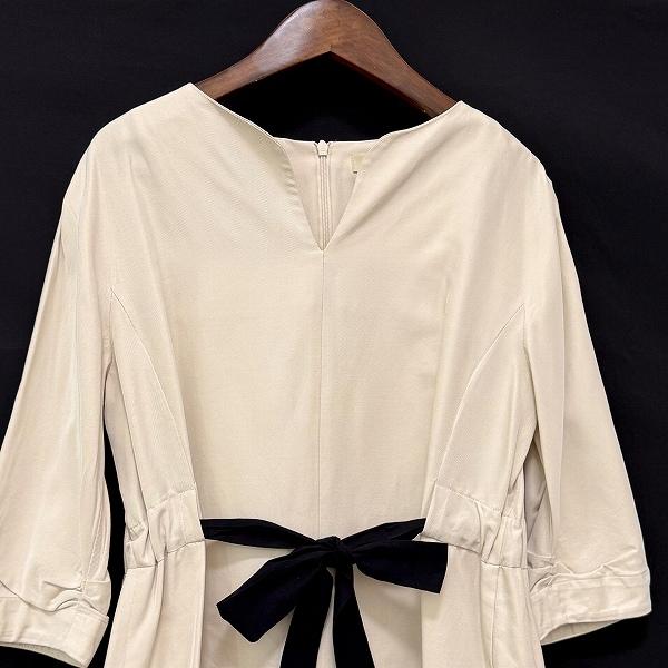 #anc エスマックスマーラ S Maxmara ワンピース 40 ベージュ系 七分袖 リボン バックジップ レディース [787455] |  | 02