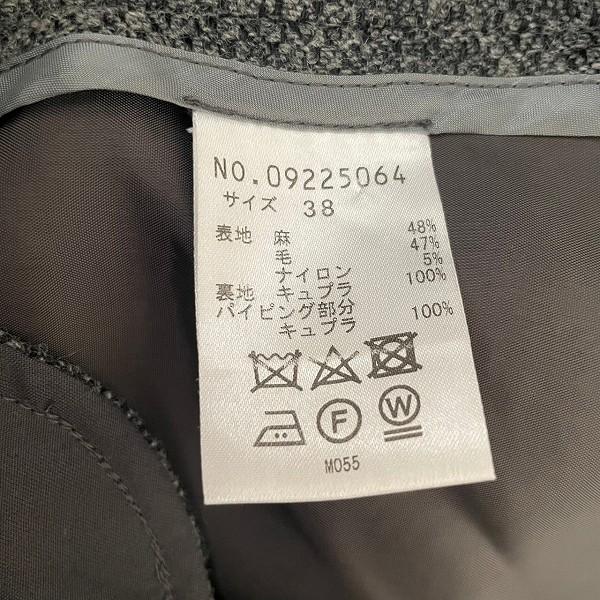 センソユニコ　芽風　コート　 38サイズ センソユニコSENSOUNICO 芽風 ウールポリパネル切替変形コート