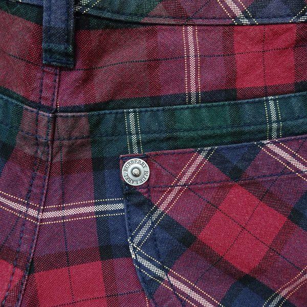 #anc バーバリーブルーレーベル BURBERRYBLUELABEL ショートパンツ 38 赤 紺 緑 チェック 刺繍 ロゴ レディース [790166]｜acil｜07