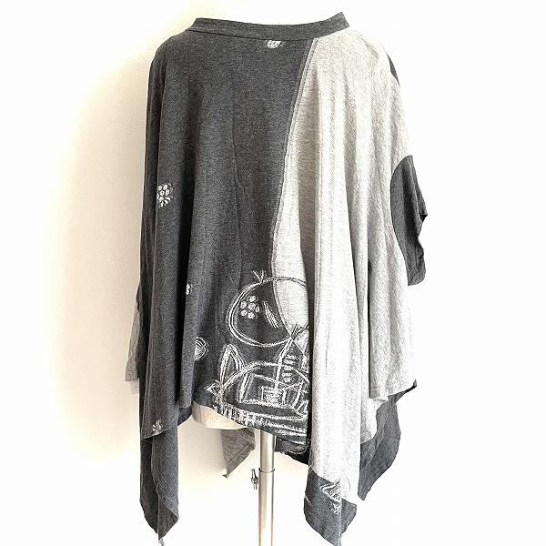 【美品】慈雨 ジウ センソユニコ　チュニックワンピース　40　L 変形　ブラック ジウ 慈雨 センソユニコ 変形 ウール ワンピース チュニック 40