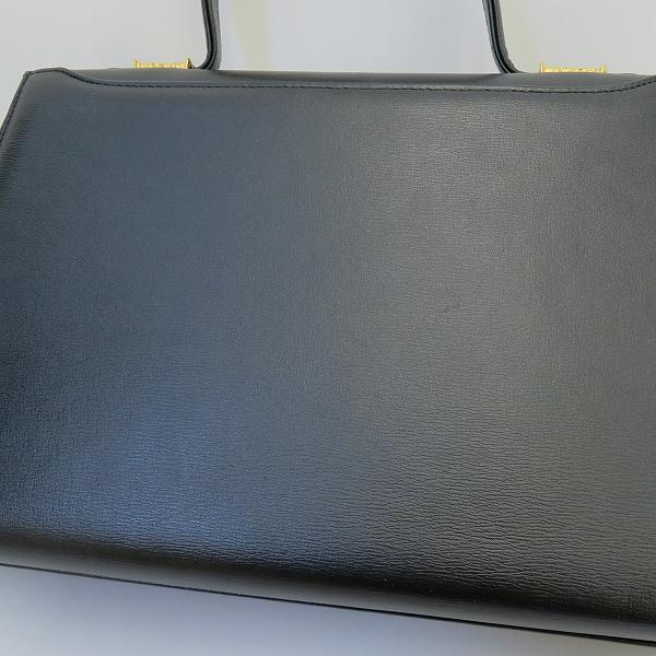 anb ミラショーン mila schon ハンドバッグ 黒 ゴールド金具 ロゴ 