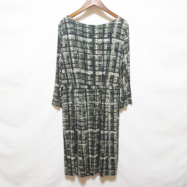 anc マックスマーラ Maxmara STUDIO ワンピース L 緑 ベージュ 黒 総柄  