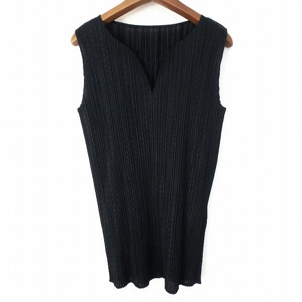 spc イッセイミヤケ ISSEYMIYAKE カットソー M 黒 プリーツ