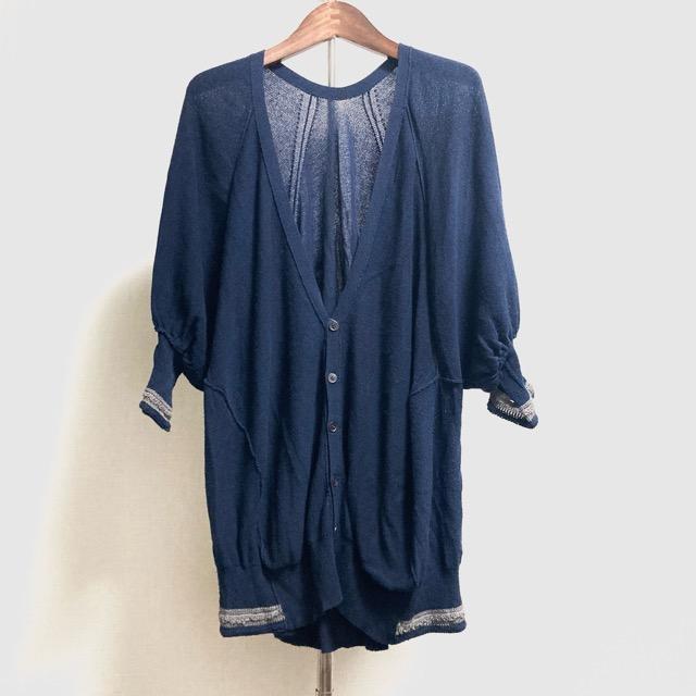 Yohji Yamamoto #anc ヨウジヤマモト YohjiYamamoto カーディガン 3 紺 