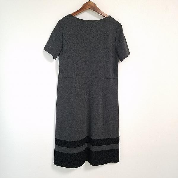 snc ローラアシュレイ LAURAASHLEY ワンピース 13 グレー 黒 レース  