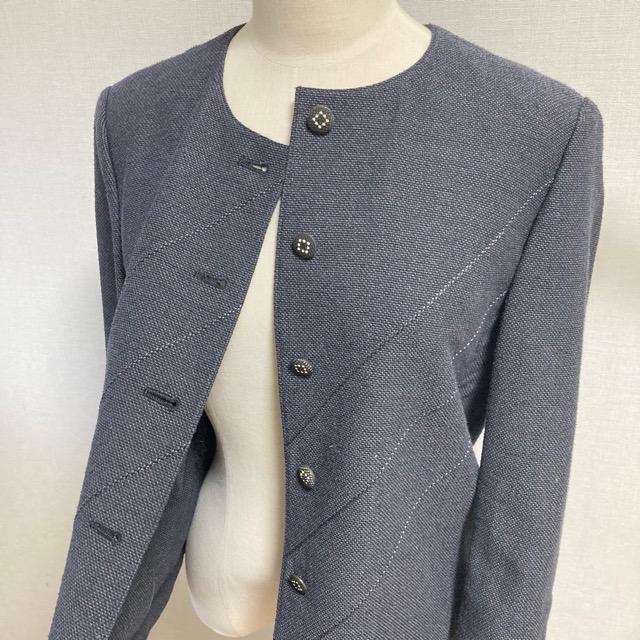 HARDY AMIES ハーディーエイミス グレーカラー セットアップ スーツ