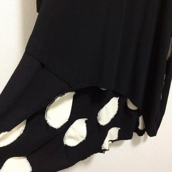 anc メフウセンソユニコ 芽風 ワンピース 38 黒系 白 アシンメトリー  
