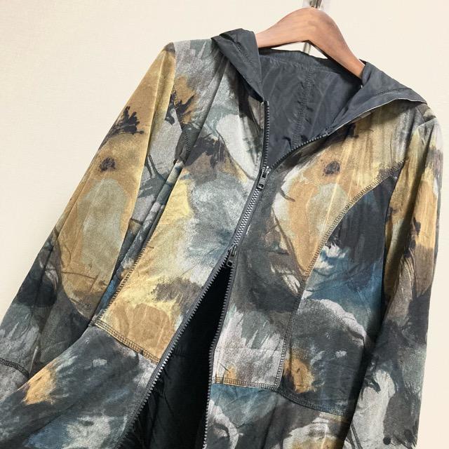 apc エイココンドウ EIKO KONDO コート 42 黒 マルチ 総柄 薄手 