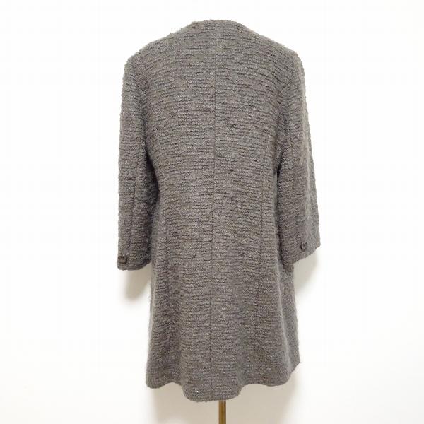 Leilian（レリアン） #wnc コート 9 グレー系 モヘア混 ファー ノー