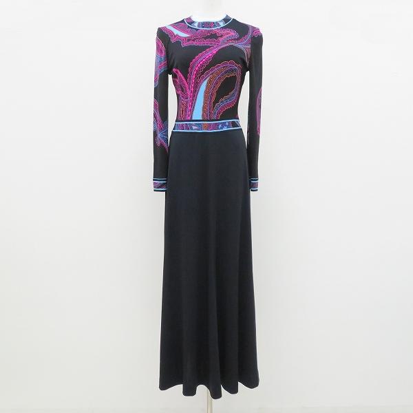 LEONARD #apc レオナール ワンピース 黒 Jerseymikado シルク